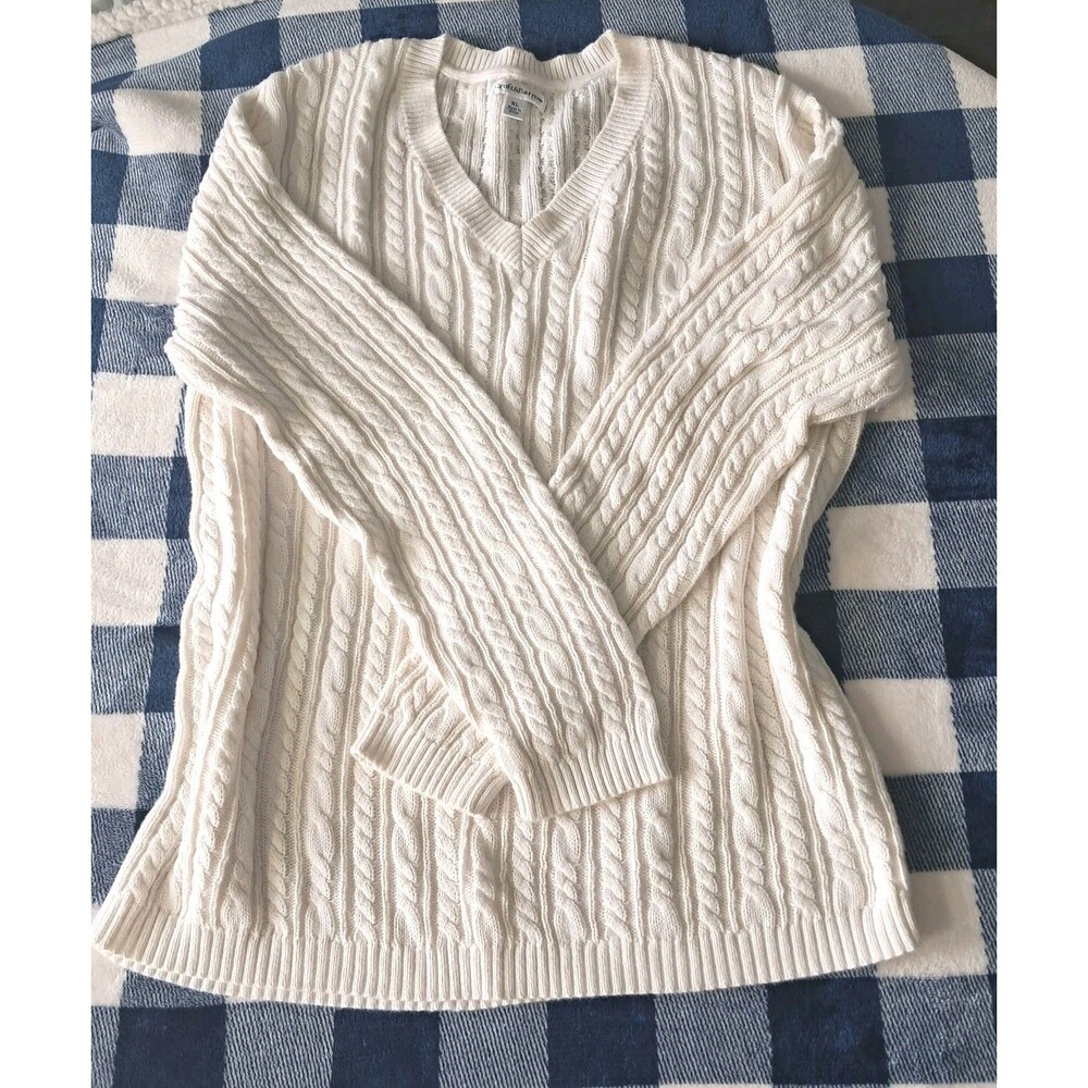 Croft &Barrow Women’s Sweater Size XLCable Knit Cotton  Long Sleeves